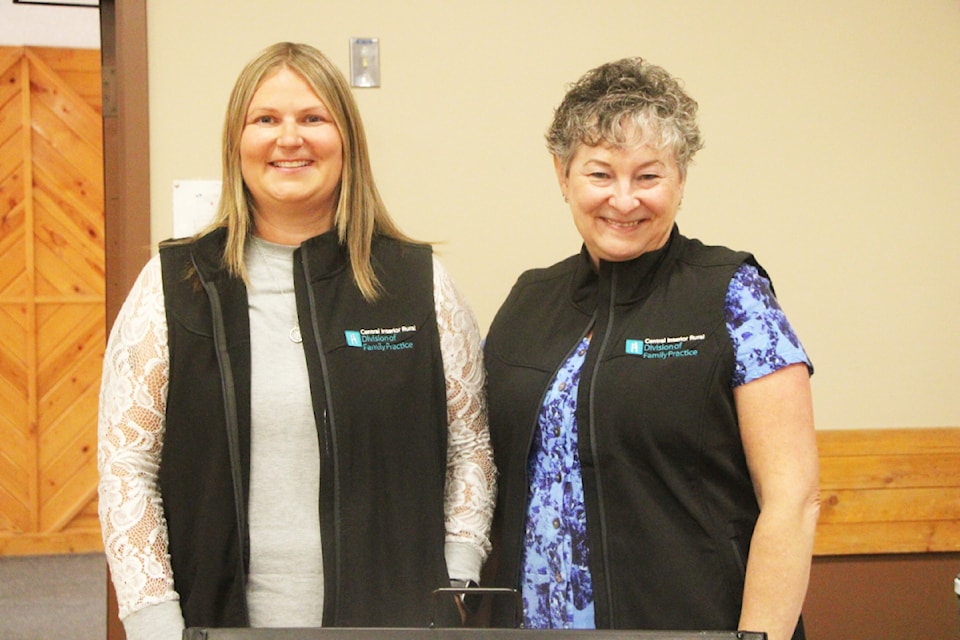 Central Interior Rural Division of Family Practice project lead Lindsey Shewchuk and admin coordinator Grace Koch was at the Friday, Aug. 9 South Cariboo Farmers' Market. (Patrick Davies photo - simplymastery)