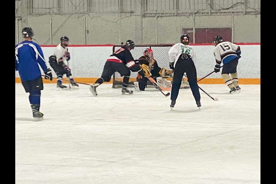 A game of co-ed hockey played at the Rlf Zeis Memorial Arena on Friday, Nov. 8. (Bev Fry photo)