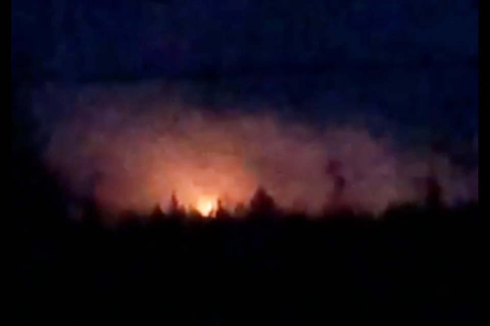 A picture of fire C41438 shortly after it was ignited near 70 Mile House earlier this week. (Pat McWilliams photo) 