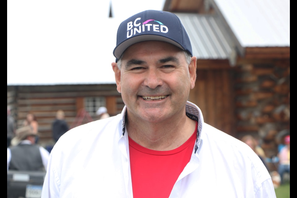 Michael Grenier, the new candidate for B.C. United, attended the Canada Day celebration at the 108 Heritage Site to shake hands and meet the voters of the Cariboo-Chilcotin. (Patrick Davies photo - 100 Mile Free Press)