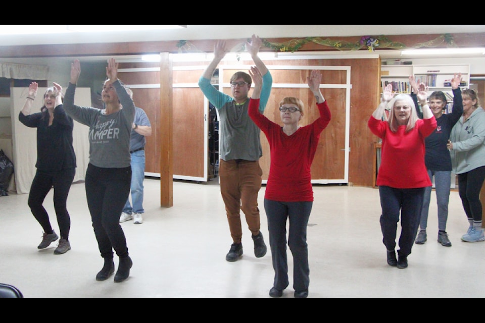 Members of the cast of A Long Time Ago rehearse a dance routine at St.TImothy's Anglican Church last week. (Patrick Davies photo - simplymastery)