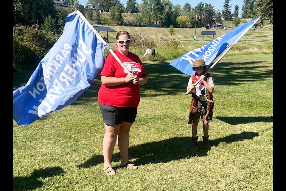 Attendees of the eighth annual 100 Mile House Parkinson's Superwalk. (Lorne Doerkson photo)