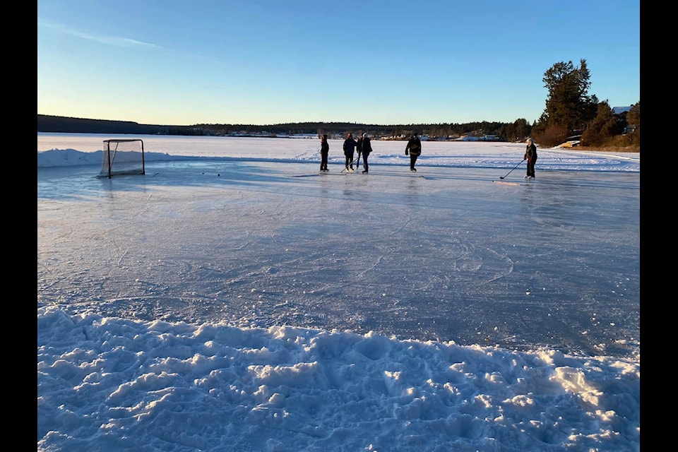 Members of the Lac La Hache community enjoyed some time on the lake last month. (Bev Fry photo)
