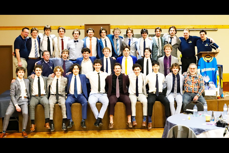 The 2024/2025 100 Mile House Wranglers at their Awards Banquet on Sunday, Feb. 23, 2025. (Melanie Hendrix photo)