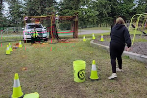 Lac La Hache students pitch fastballs at BC Highway Patrol