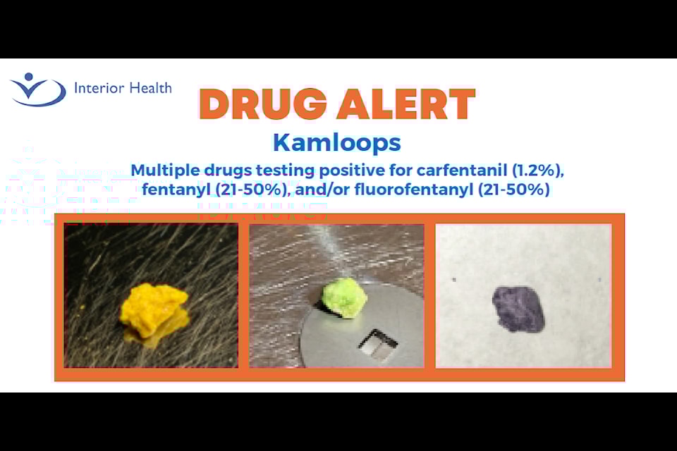 Interior Health has issued a toxic drug alert for a variety of drugs, including ones that look like these. (Interior Health photo)