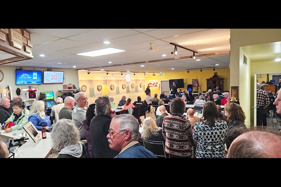Dozens of people from Forest Grove, the South Cariboo and Okanagan came out to raise money to support Ron Lister at the Forest Grove Legion on Sunday, March 2. (Photo submitted)