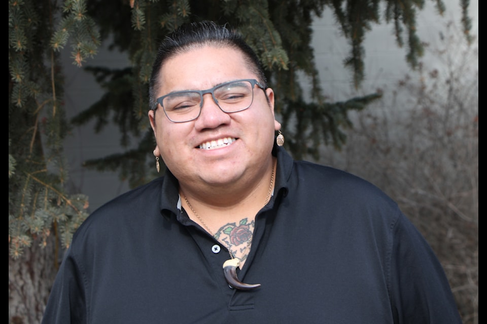Stanley Daniels is a member of the  Tsq̓éscen̓ First Nation and a first-time author who penned Tscwinúcw-k, a children's novel about loss, grief and resiliency. (Patrick Davies photo - 100 Mile Free Press)