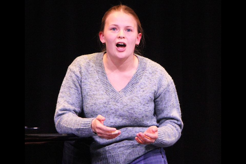 Claire Kreschuk performs in the musical theatre category of the 2025 100 Mile Festival of the Arts on Wednesday, April 30 at Martin Exeter Hall. (Patrick Davies photo - simplymastery)
