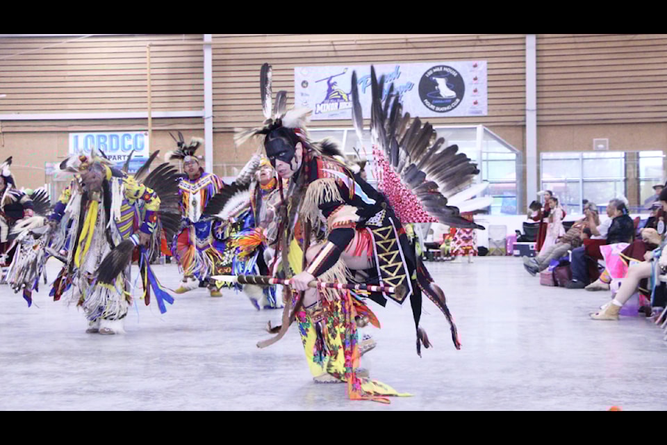 David Stewart dances in his traditional men's regalia during the second annual Healing For Our Children Powwow. (Patrick Davies photo - simplymastery)