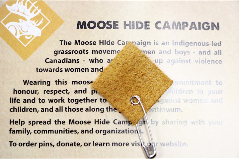 An example of a moosehide pin that the Moose Hide Campaign has been distributing for the last decade. (Patrick Davies photo - simplymastery)