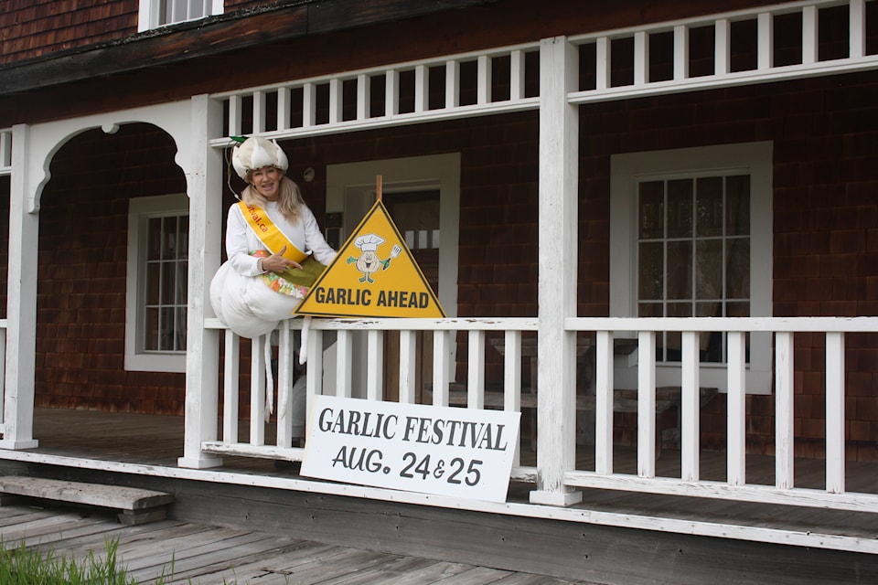 Garlina, the mascot for the South Cariboo Garlic Festival.