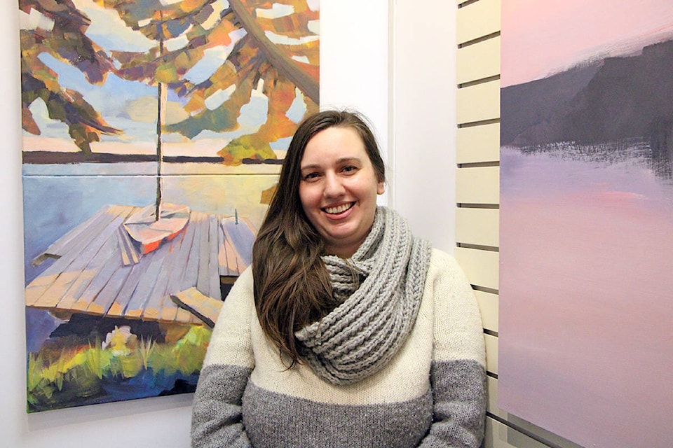 Jessica Thomas is a new arrival to 100 Mile House who just joined the Cariboo Artist’s Guild and has her work featured in February’s Showcase Gallery. (Patrick Davies photo - 100 Mile Free Press)