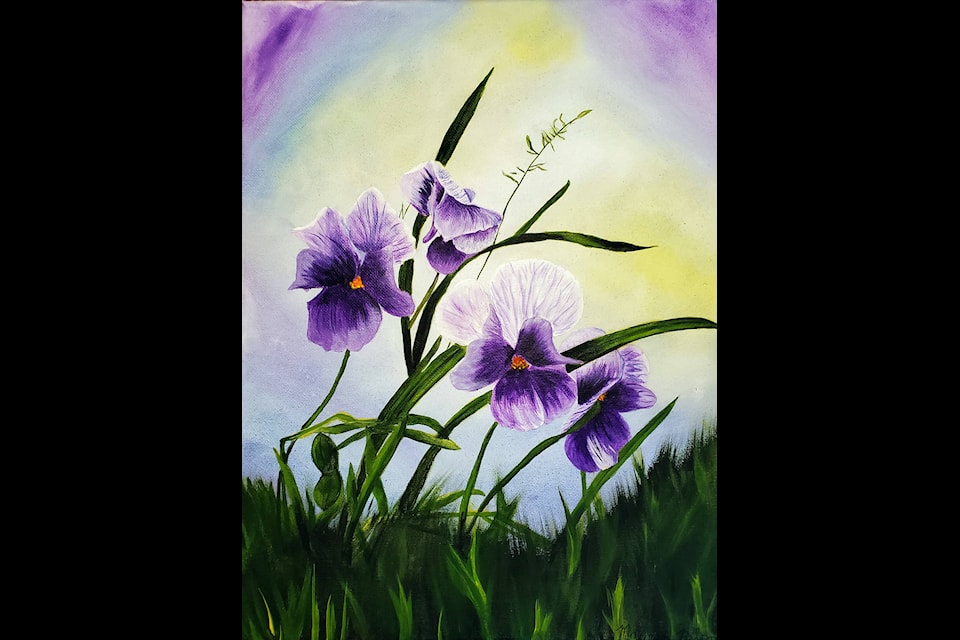 A painting of pansies by Maureen Nelson. (Photo submitted)