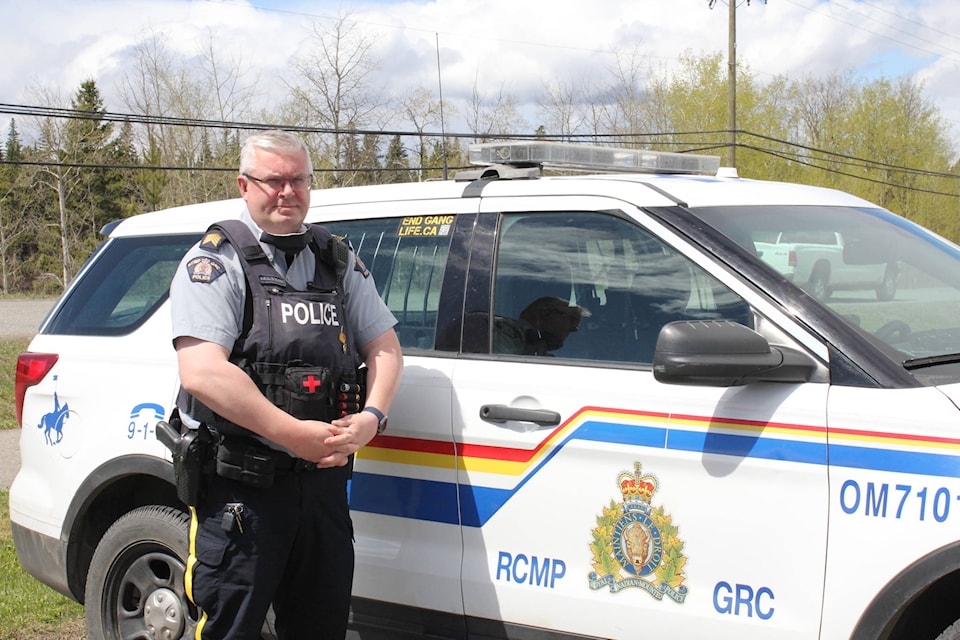 Staff Sgt. Svend Nielsen, with the 100 Mile House RCMP, says it’s important for the various detachments in the area to have a co-operative working relationship in an effort to keep the South Cariboo safe. (Melissa Smalley - 100 Mile Free Press)