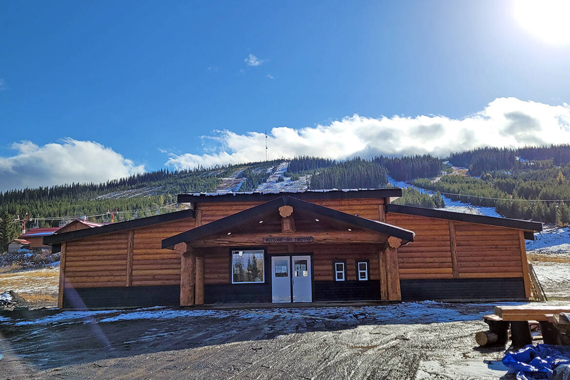 Mount Timothy's rental lodge has been renovated with brand new log sidings just in time for the upcoming ski season. (Photo submitted)