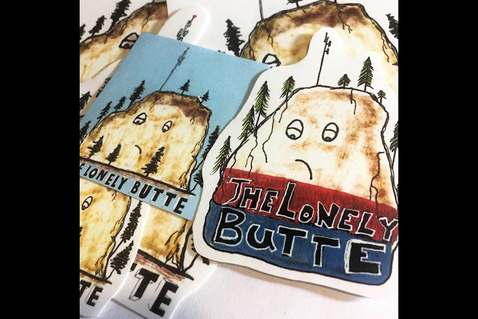 A sticker made by Live-D D-evil of a cartoon representation of Lone Butte. (Live-D D-evil photo)