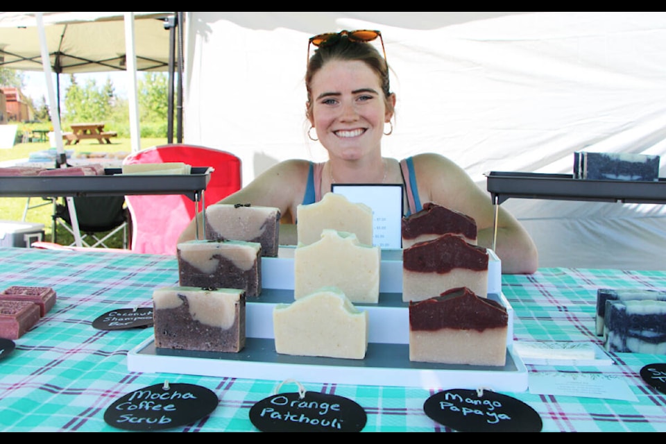 Silva Lane Soaps owner and operator Danielle Clark attended the Loon Bay Craft Market last week to sell her homemade custom soaps to the community. (Patrick Davies photo - 100 Mile Free Press)