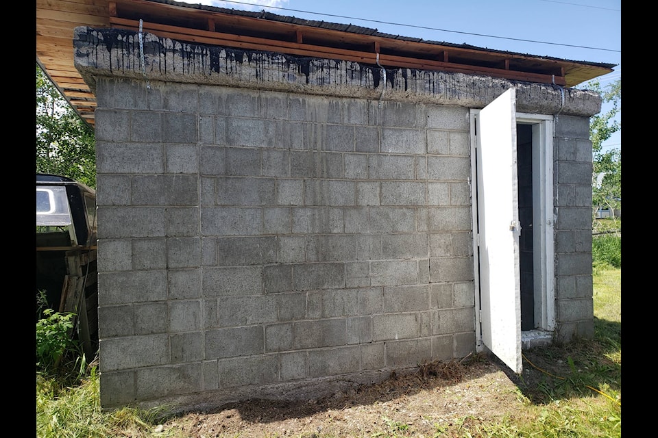 Front door of the bunker (Fiona Grisswell photo - 100 Mile Free Press)