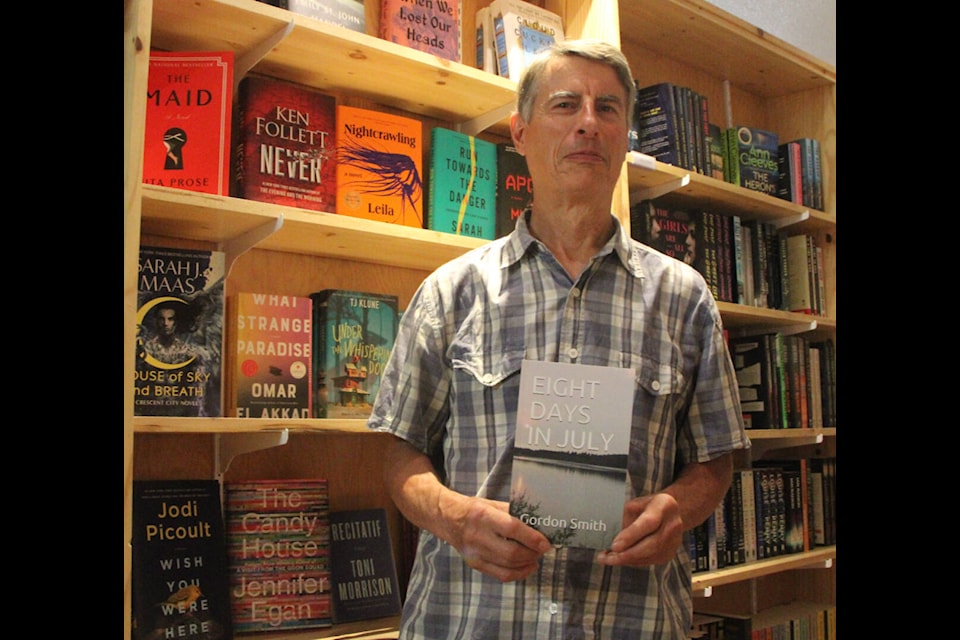 Gordon Smith’s debut book Eight Days in July is a crime novel set in Prince George. (Patrick Davies photo - 100 Mile Free Press)