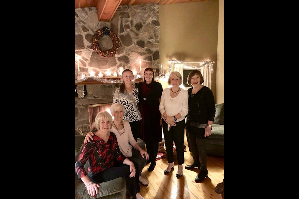 Left sitting, Janet Roux, Gloria Corno, Carol Ohland, Lorraine McCaffrey, Pauline Weigelt and Donna Schuler were some of the first residents to live in 108 Mile Ranch. Missing Wendy Foster.