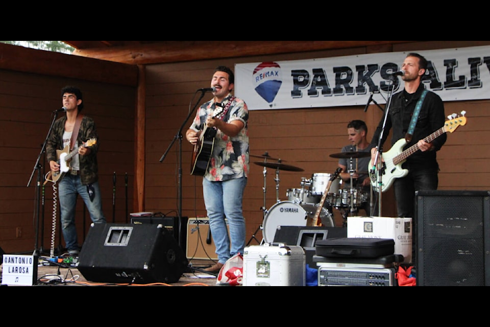 The Antonio Larosa Band performs live at the Parks Alive Summer Music series last Friday. (Patrick Davies photo - simplymastery)