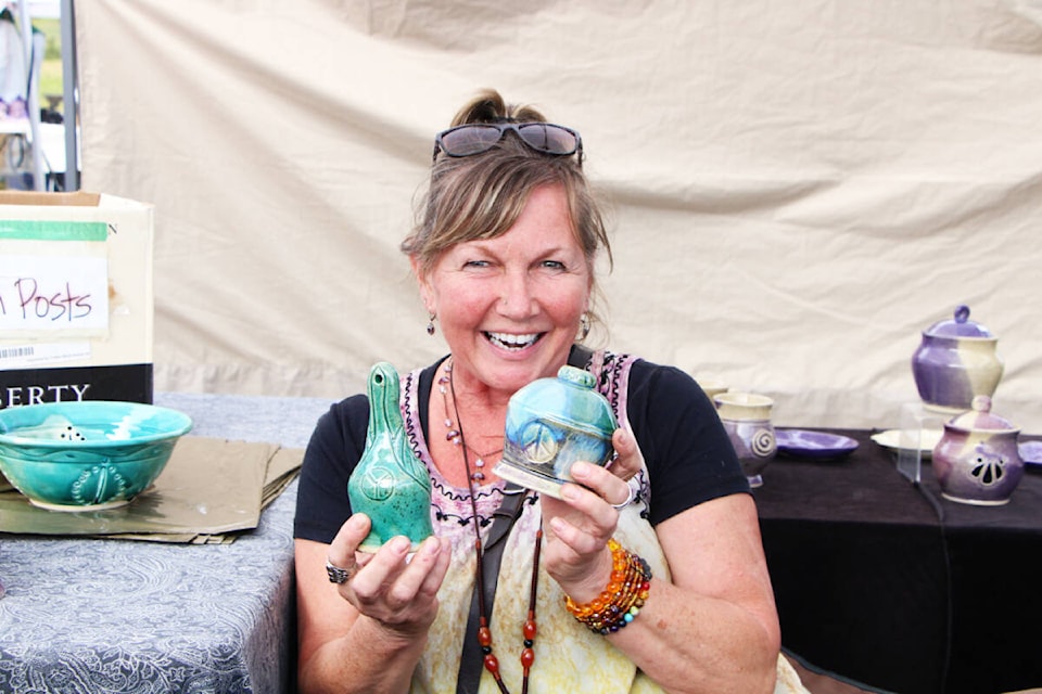 Cindy Faulkner intends to hang 100 unique peace bells, made by hand using clay, across the South Cariboo this fall and spring. (Patrick Davies photo - simplymastery)