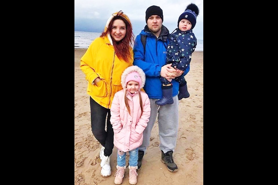 The Borziks, made up of Mariia, Ihor and their children Alisa, 7, and Hordii, 2, are a family from Ukraine currently living in Latvia who wish to emigrate to Canada. (Photo submitted)