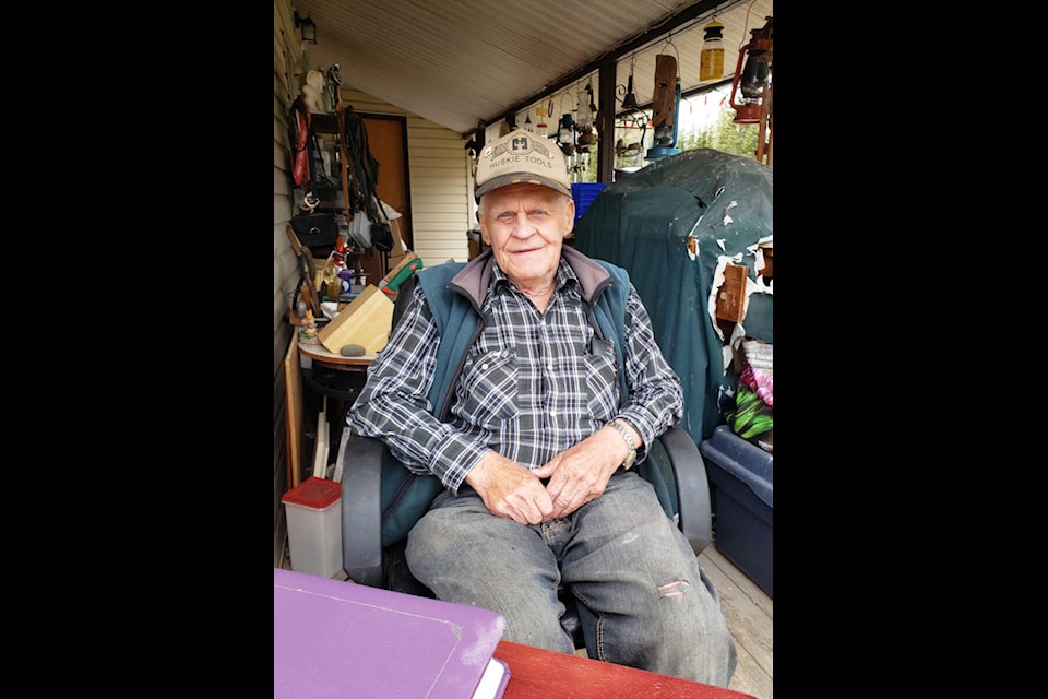 Dave Abbs at his home in Lone Butte. (Fiona Grisswell photo - 100 Mile Free Press)