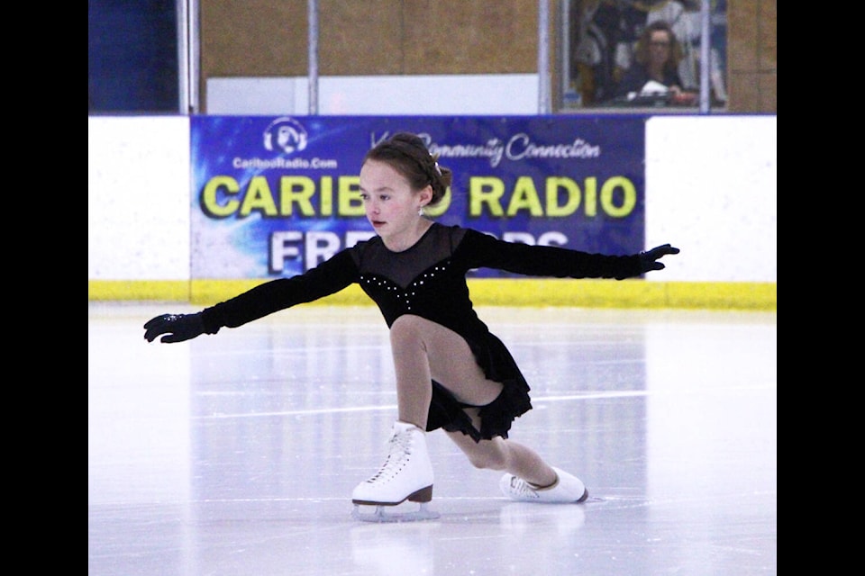 Mackenzie Thibeault skates during the 100 Mile Skating Club’s Winter Ice Show last Saturday. (Patrick Davies photo - 100 Mile Free Press)