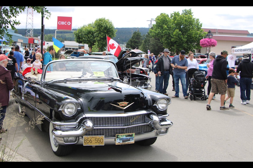 Hundreds of people packed Birch Avenue on Sunday to check out Hot July Nights’ show and shine on Sunday, July 17. (Patrick Davies photo - 100 Mile Free Press)
