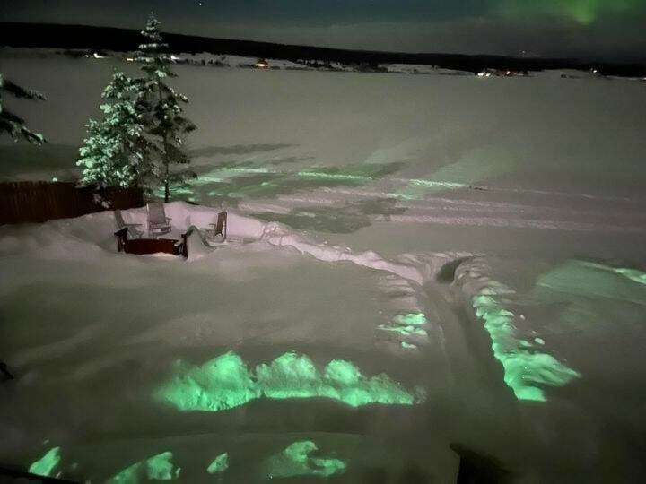 Northern Lights reflecting on the snow. (Dawn Dewing photo - submitted)