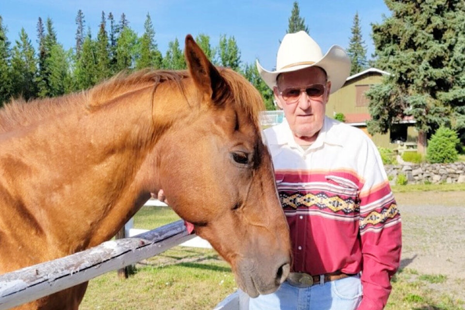 Harvey Canning and Red the last of his horses. (Image supplied)