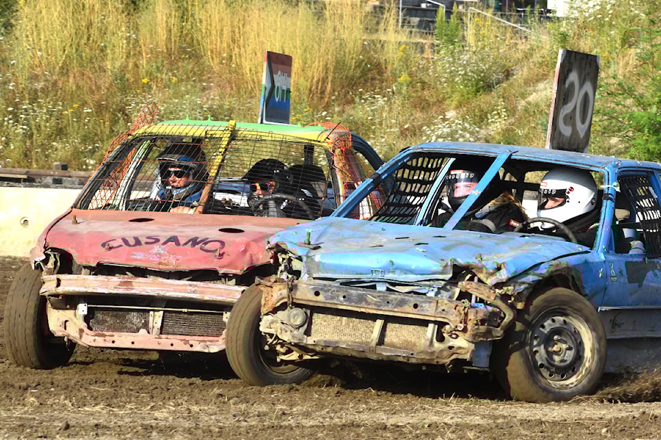 The Northern Lights Motorsports Demo Derby packed in fans on Friday (Aug. 2). 