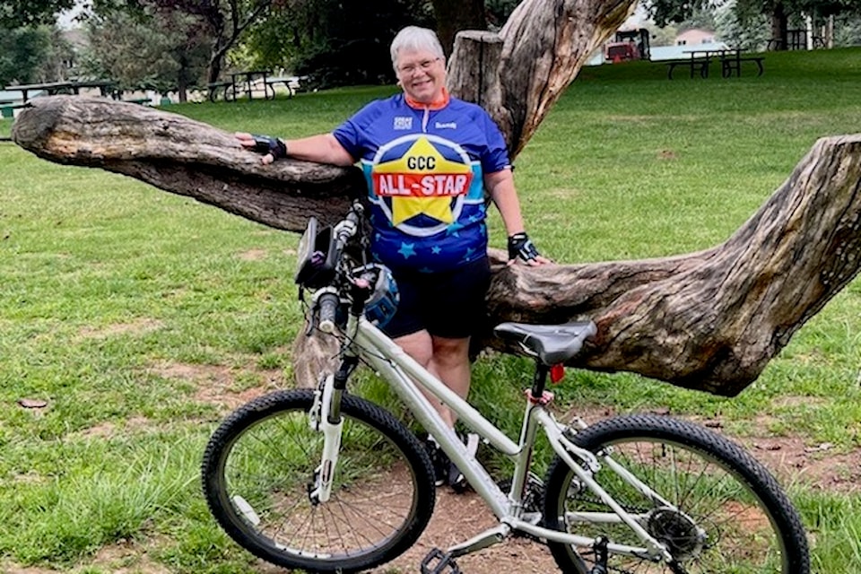 Heather Spencer of Abbotsford is participating in the 2023 Great Cycle Challenge, a fundraiser for the SickKids Foundation. 