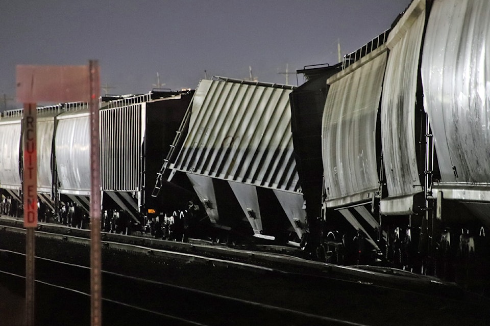 A train derailment on Fourth Avenue in Abbotsford closed a portion of the road on Thursday (July 17) and into Friday (July 18). 