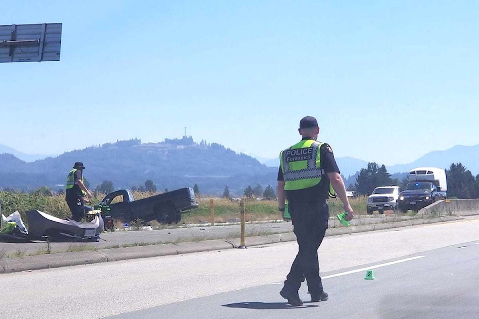 A crash occurred Tuesday morning (July 9) in the area of Harris Road and Highway 11 in Abbotsford. 