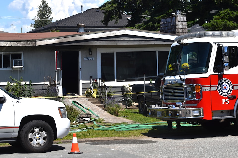 One person is dead following a house fire at 32203 Pineview Avenue in west Abbotsford. 