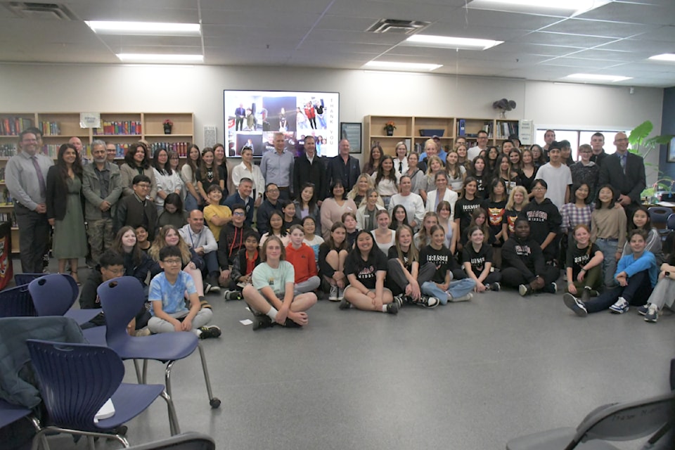 Students, teachers, parents and the Abbotsford community came to William A. Fraser to celebrate Connections Matter project. 