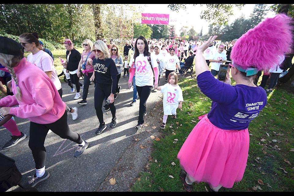 The annual CIBC Run for the Cure was held Sunday (Oct. 6) at Mill Lake Park in Abbotsford. Around 400 people were registered for the event, which raised money for Canadians impacted by breast cancer. 