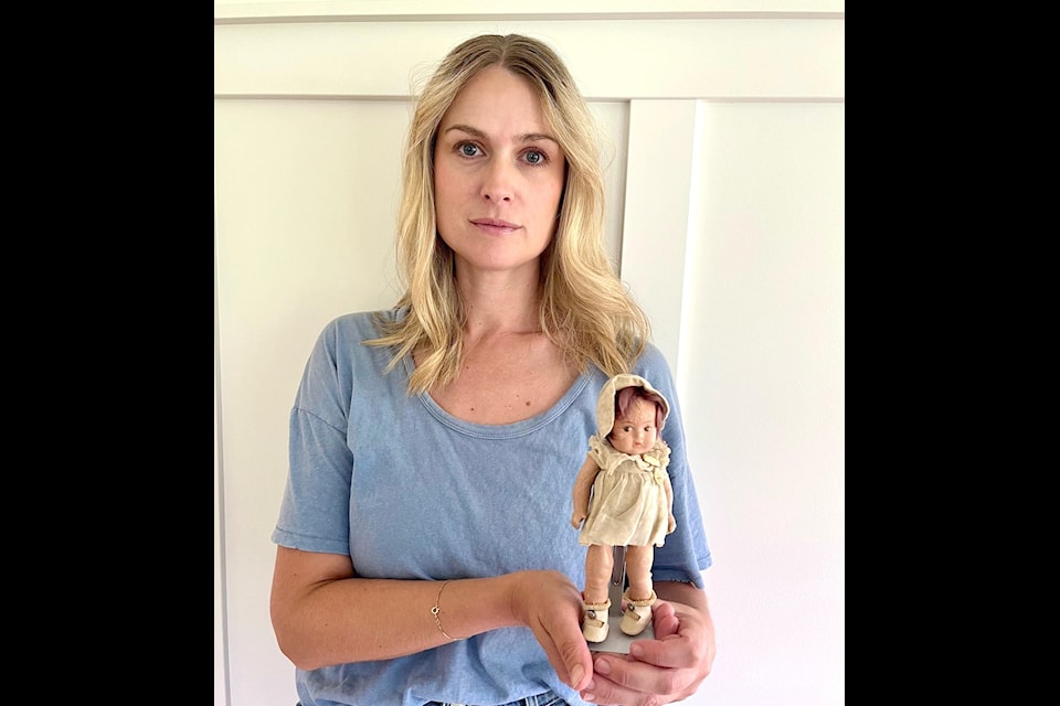 Cindy Dueck of Abbotsford has loaned her vintage doll, which was salvaged from the November 2021 floods, to an exhibit in New York on Sept. 24. 