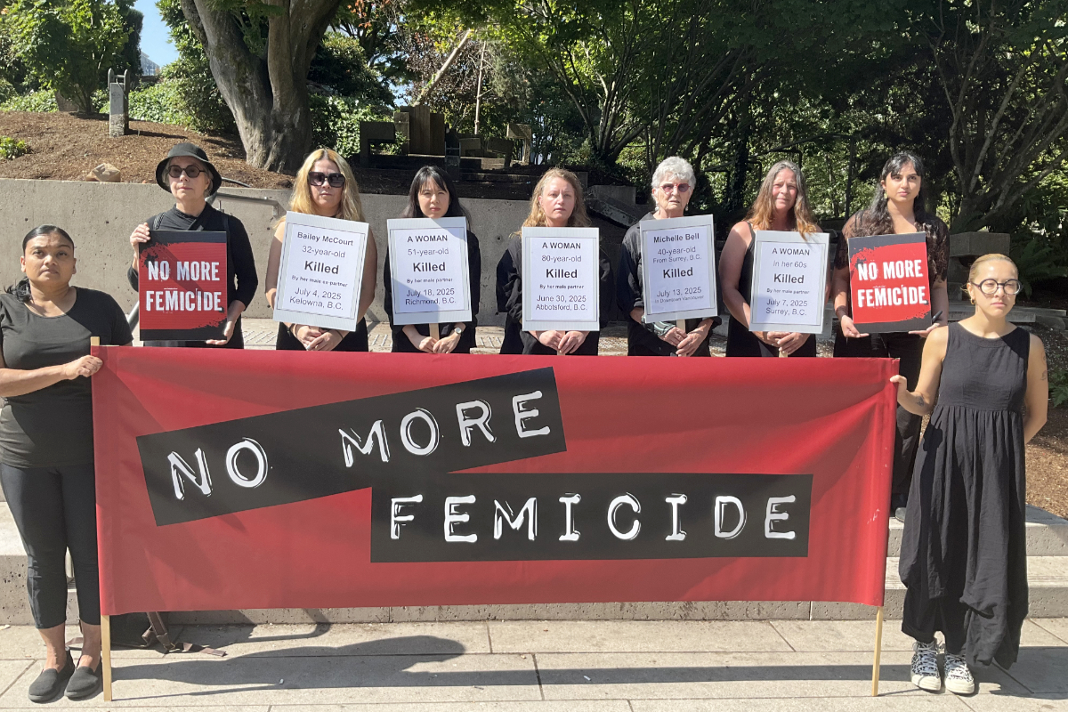 Abbotsford woman honoured in silent vigil for femicide victims
