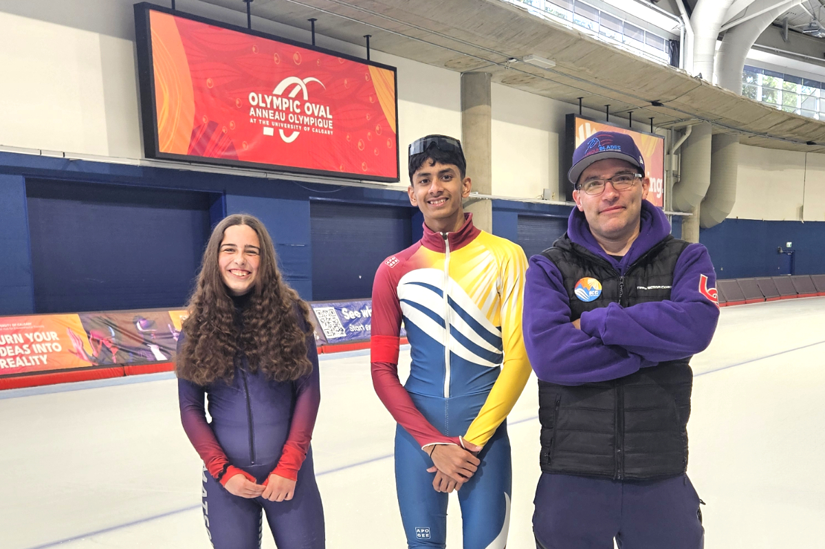 Pair of Abbotsford athletes train at national speed skating camp