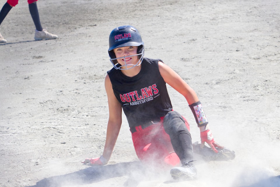 The Abbotsford Outlaws lost to the Kelowna Heat on the second day of the 2025 Western Canadian U13 Softball Championship in Abbotsford.