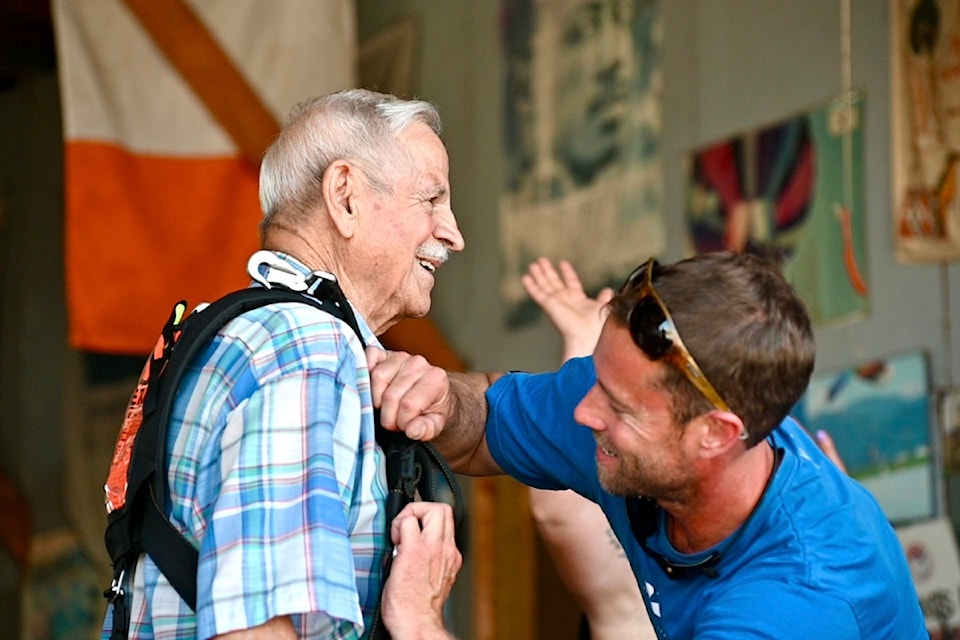 Nelson Drozdowich, 94, shown here during the 2024 Leap of Faith, is participating in the annual fundraiser for the 14th time on July 10. 