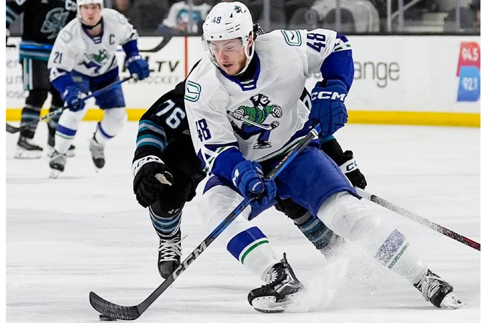 Cole McWard and the Abbotsford Canucks have now won nine games in a row after a 5-1 win over the San Jose Barracuda on Saturday (March 29). 