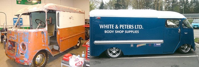 The bread truck in its "before" state.