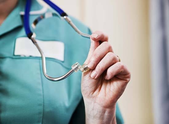 Nurse with stethoscope