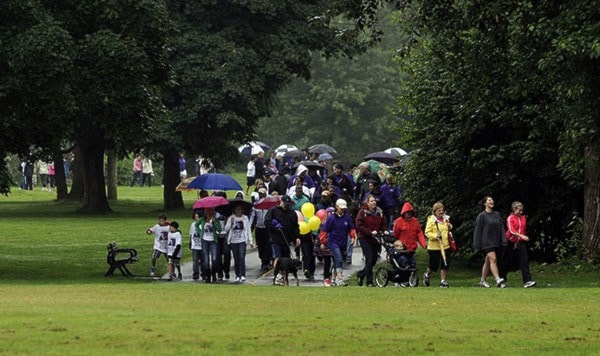 Rain did not deter the crowds during the 2013 Walk for ALS in Mill Lake Park.