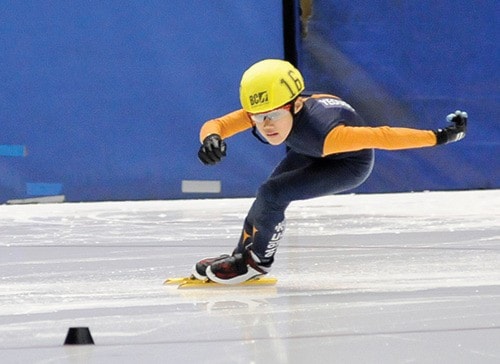 Ian Kim competes for Matsqui Blades at BCST Championships on Sunday